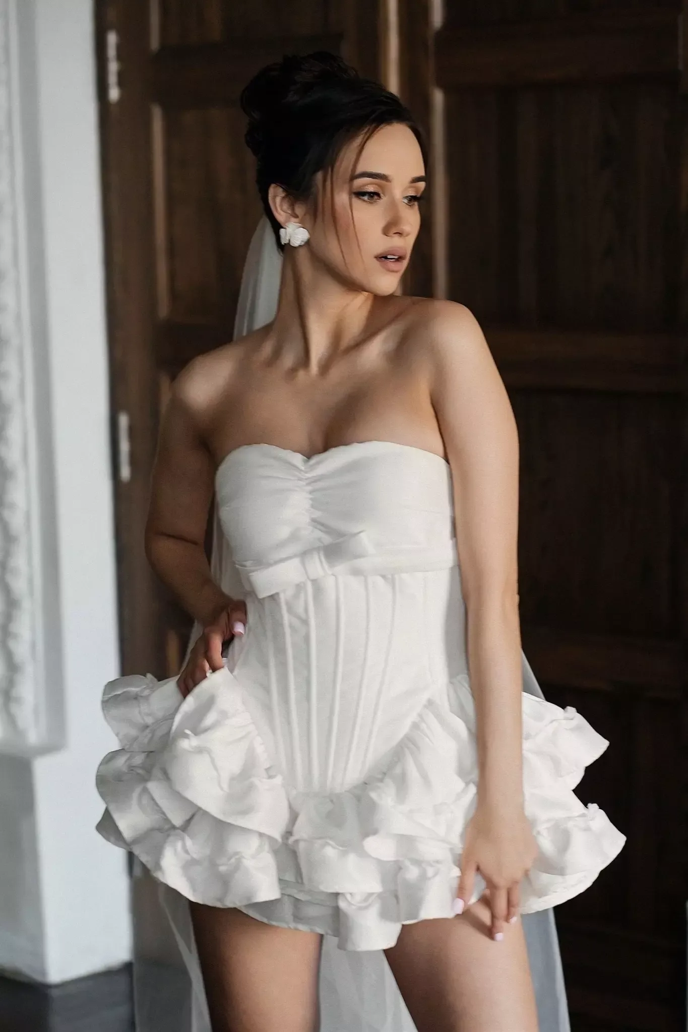 свадебная прическа ракушка