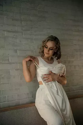 свадебная прическа на каре
